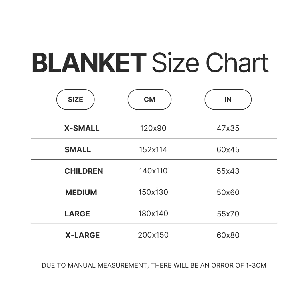 Blanket Size Chart - Fourth Wing Store