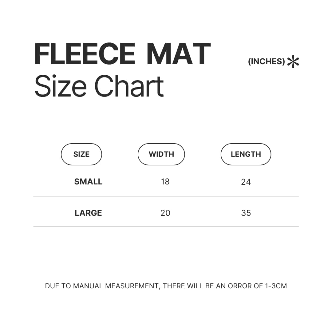 Fleece Mat Size Chart - Fourth Wing Store