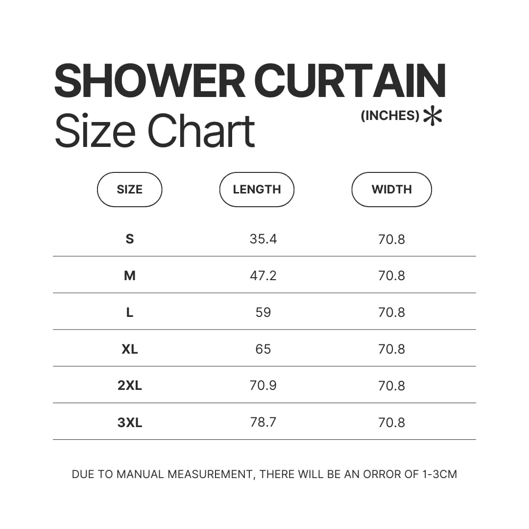 Shower Curtain Size Chart - Fourth Wing Store