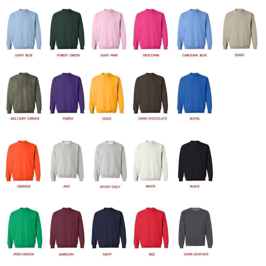 sweatshirt color chart - Fourth Wing Store