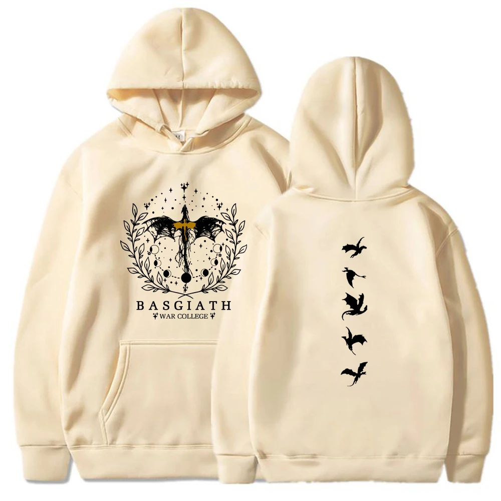 Vintage Fourth Wing Double Sided Hoodie Basgiath War College Hoodies Unisex Hooded Sweatshirt Bookish Hoodie Long 1 - Fourth Wing Store